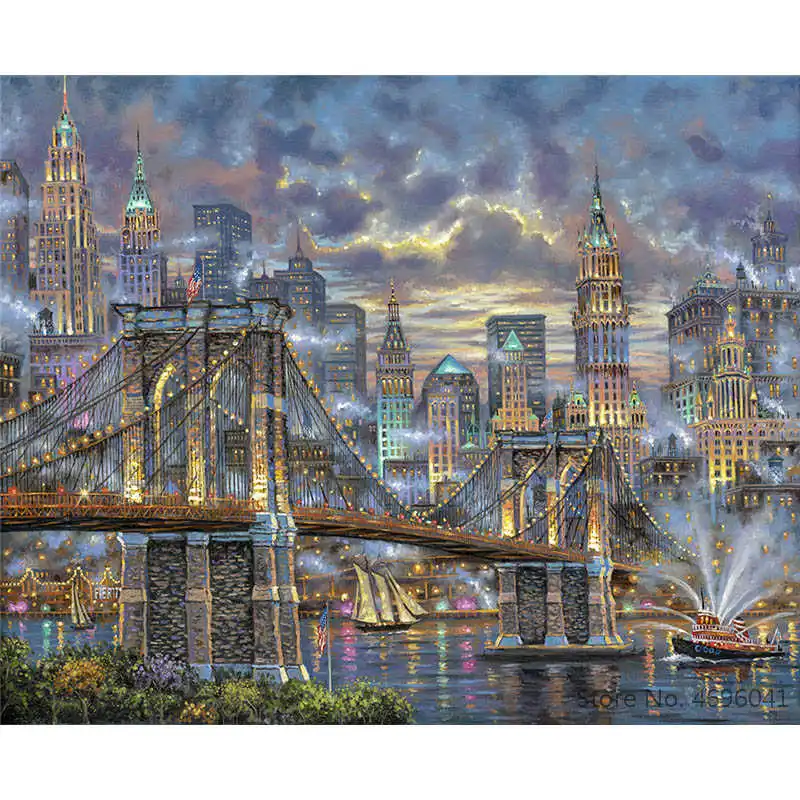 Картина по номерам рамки Раскраска домашний декор картины пейзаж замок