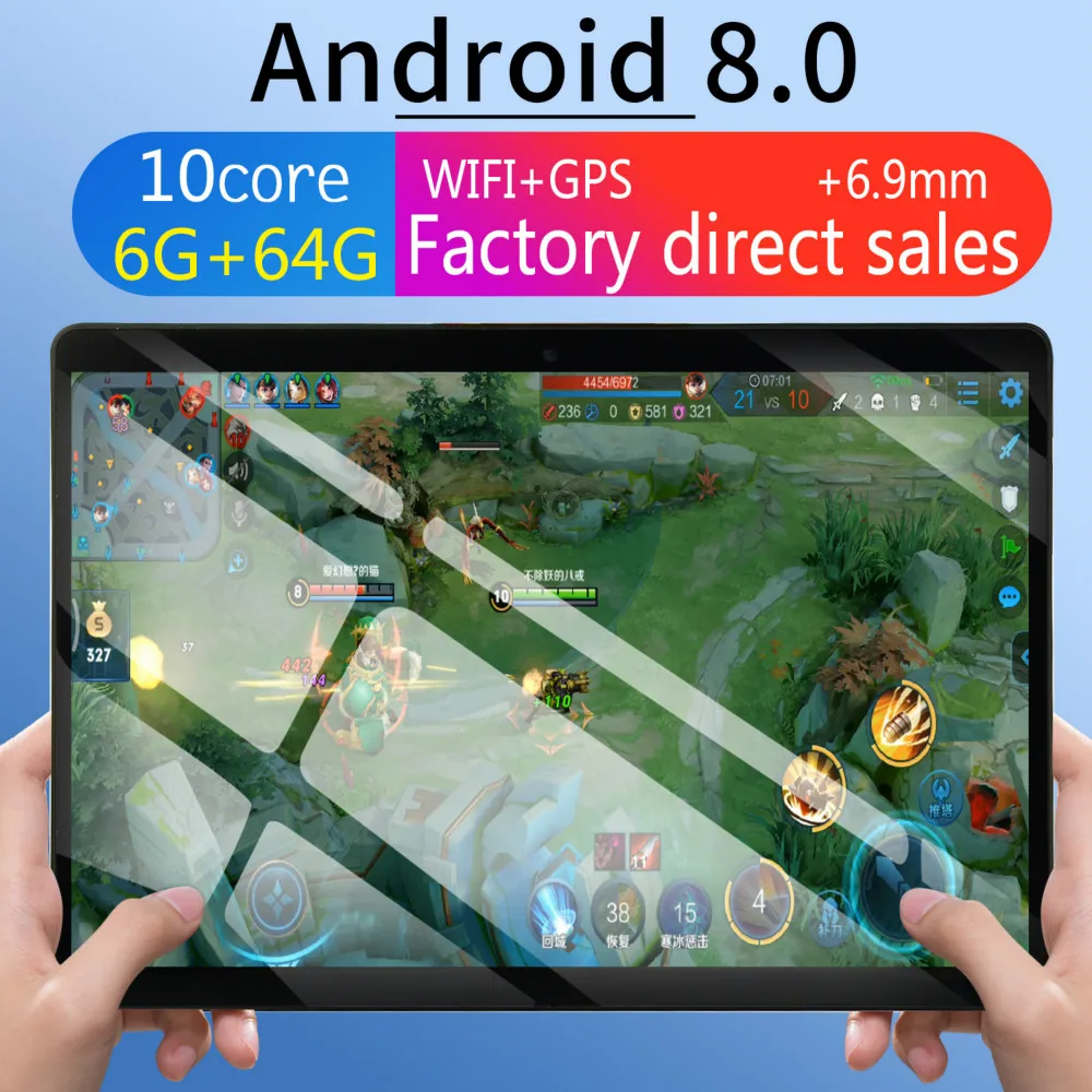

2021 6G + 64G, wi-fi, планшет, компьютер, Две сим-карты, двойной Камера задний Bluetooth WiFi вызова телефон, планшет на OC Android 8,0