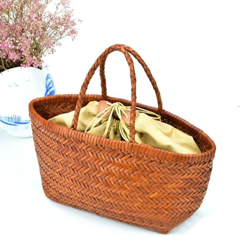 Женская сумка через плечо из натуральной кожи с внутренней сумкой брендовая