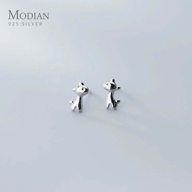 MODIAN минималистский и ушками животных булавки для женщин 925 стерлингового серебра