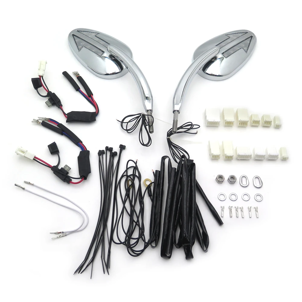 Интегрированный стрелка светодиодный поворотник зеркала для Harley Davidson CVO Limited VRSCAW