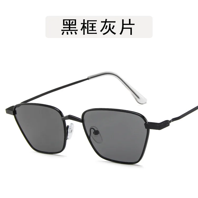 

2020 Retro polygon sunglasses Men Women Luxury Yellow Black Lens Square Sun Glasses Vintage Small Mirror color sunglasses