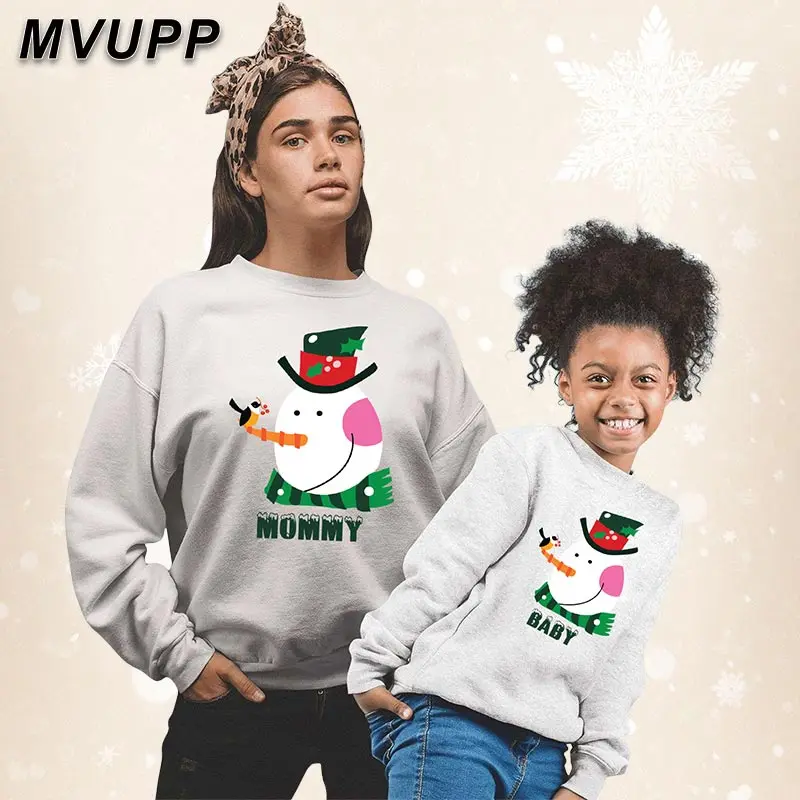 MVUPP Рождественская Толстовка для мамы дочки папы и ребенка Одинаковая одежда