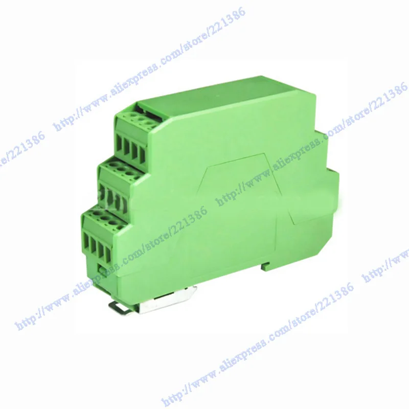 Три уровня зеленый пластиковый корпус электроники Компонент корпуса plc din rail