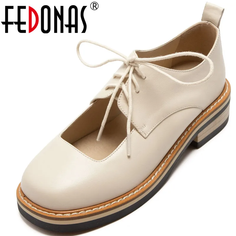 FEDONAS/женские туфли лодочки фирменный дизайн Новое поступление на шнуровке из