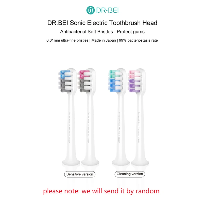 

DRBEI Electric Toothbrush Heads Replaceable Sensitive Cleanning Tooth Brush Head Ultra-fine Bristles for Xiaomi Youpin
