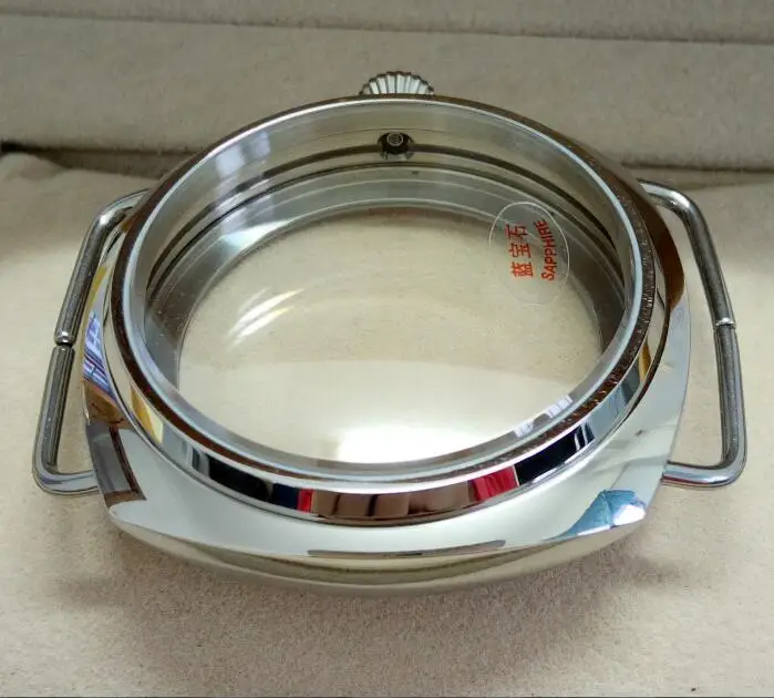 45 мм сапфировый Кристалл 316L чехол для часов из нержавеющей стали подходит 6497/6498