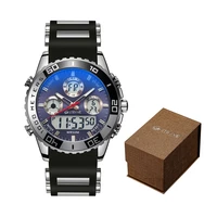 stryve 8023 mens watch electronic quartz dual movement alloy case date week luminous 30m waterproof fashion sports watch