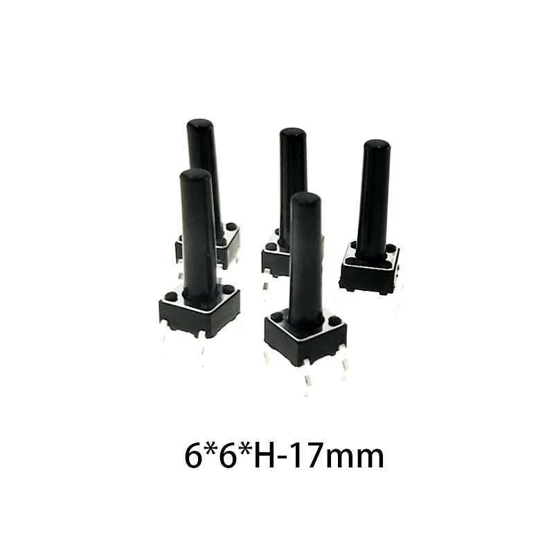 50/100 шт./лот 6*6*17 мм DIP 4 PIN 12V 0.5A кнопочный переключатель тактильные такт прямой