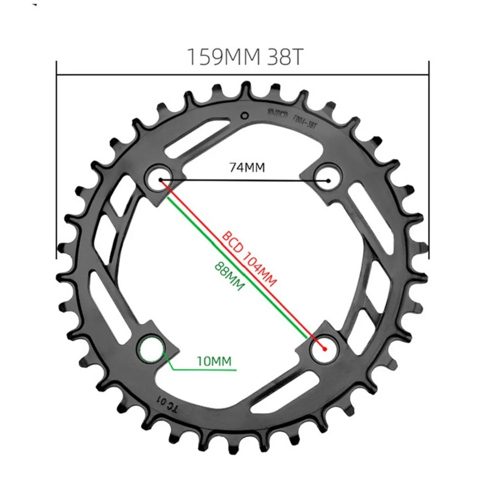 

Black Chainring Chainwheel Direct Mount Narrow Wide Bike Prowheel Spare