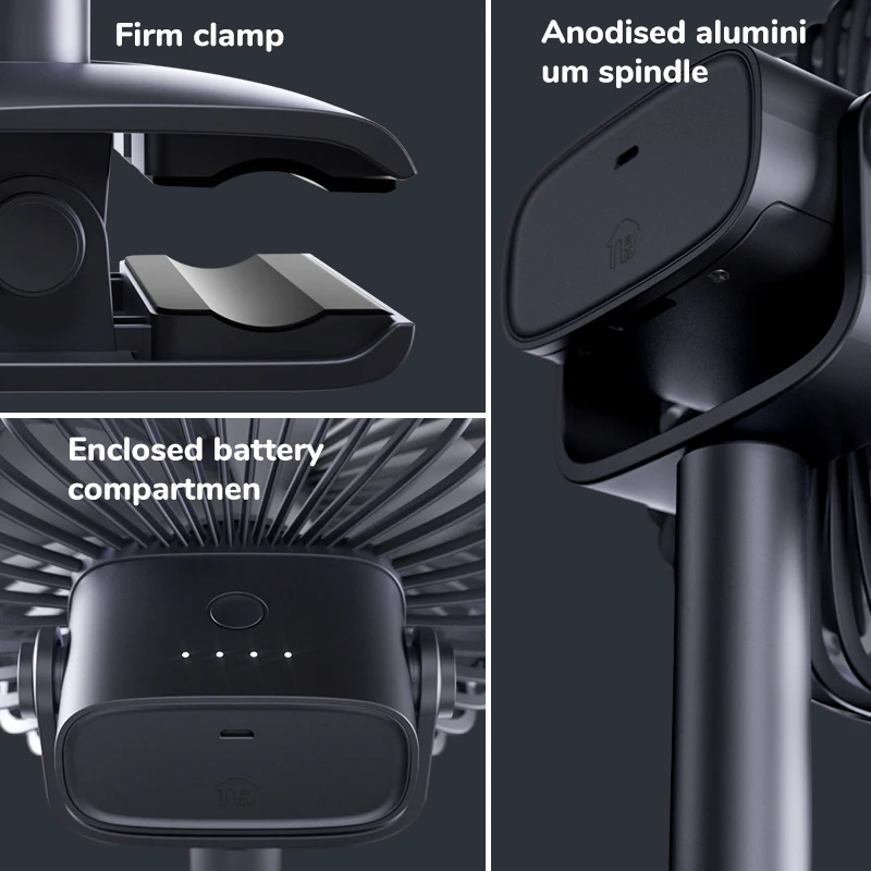 

Rechargeable Fan Desk Fan for Home Office Bedroom Super Mute Table Portable Fans with 4 Speeds Ventilador Usb Abanico