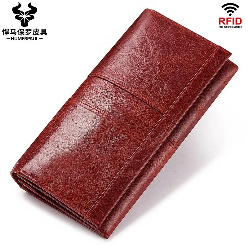 Women's Wallet 2020 Long Genuine Leather Wallets Multifunctional and Large Capacity Female Cluth with Cardholder Coin Purse