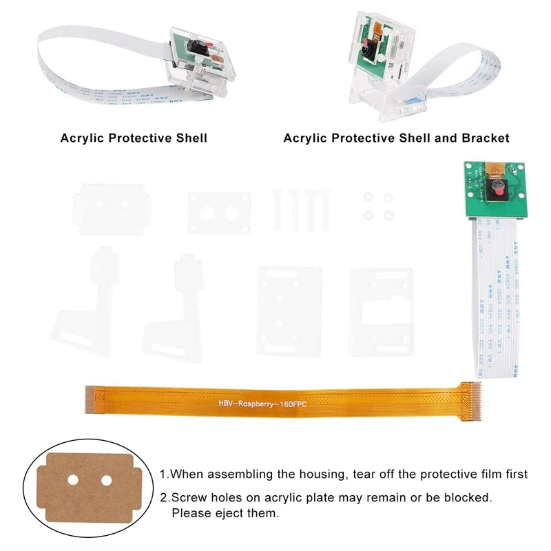 Модуль камеры 5MP веб-камера видео 1080P + прозрачный держатель для Raspberry Pi 4/3B +/ 3B/2B/Zero |