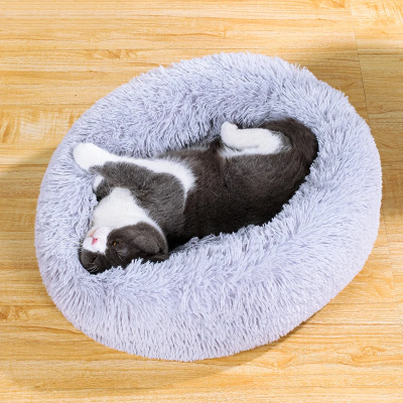 Fenice мягкая теплая круглая кровать для питомца кошки удобное гнездо для питомца собака кошка Моющийся питомник легко чистится кровать для собаки теплый дом для питомца