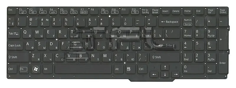 Клавиатура для ноутбука Sony VAIO SVS15 с подсветкой и корпусом (черная) | Компьютеры