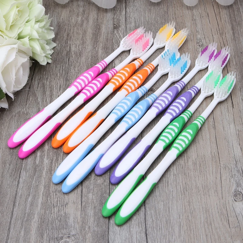 

10pc Soft Bristle Charcoal Toothbrush Natural Nano Tooth Brush Travel Brush X7JA