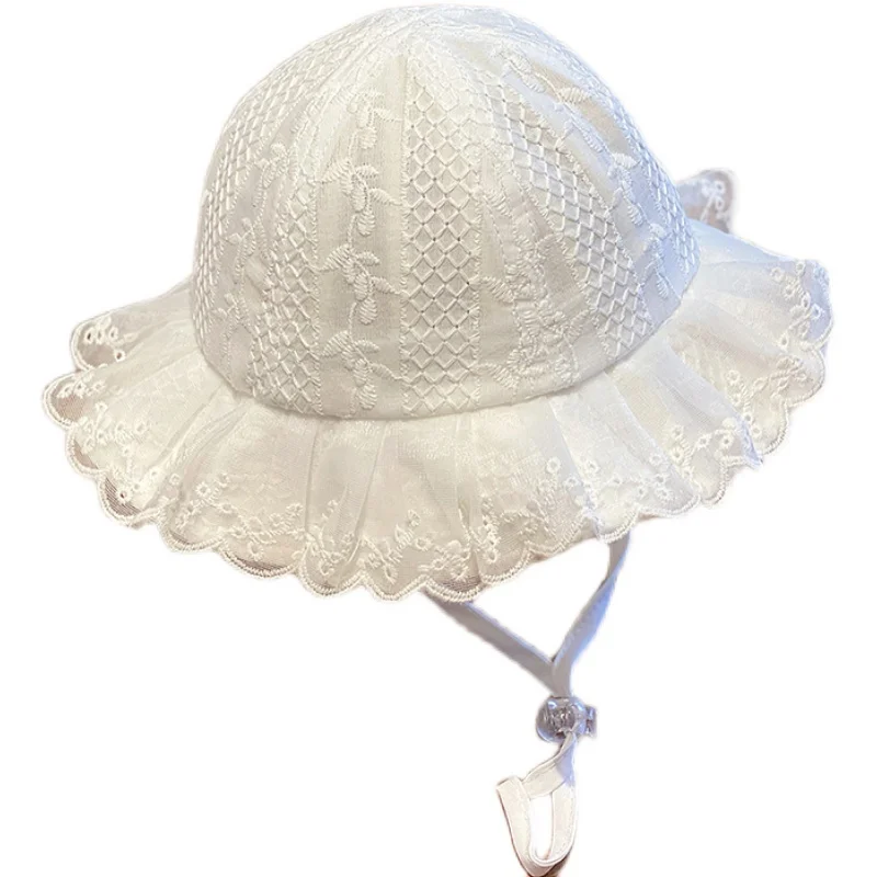

Girl baby hat spring and autumn thin children's fisherman hat cute super cute girl sun hat