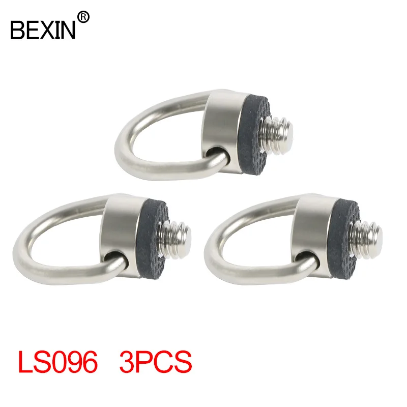 LS096 3PCS Dslr 1/4 винт с ремешком d-образное кольцо Крепление камеры 1/4 дюйма железная БЫСТРОРАЗЪЕМНАЯ пластина винт адаптер для камеры - Цвет: LS096 3PCS