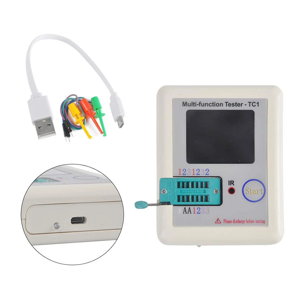 

LCR-TC1 Multifunctional TFT Transistor Tester Colorful Display For NPN PNP Diode Triode Capacitor Resistor Inductance Checker