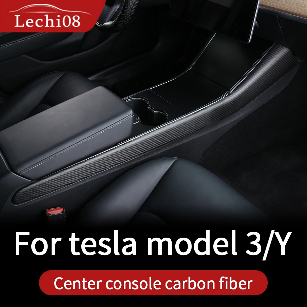 Аксессуары для tesla model 3 y центральная консоль модель carbon|Наклейки салона авто| |