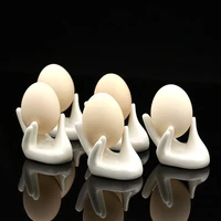 5 pcsbatch ceramic hand shaped egg cup holder white porcelain container office desktop business card holder ceramic tea drain