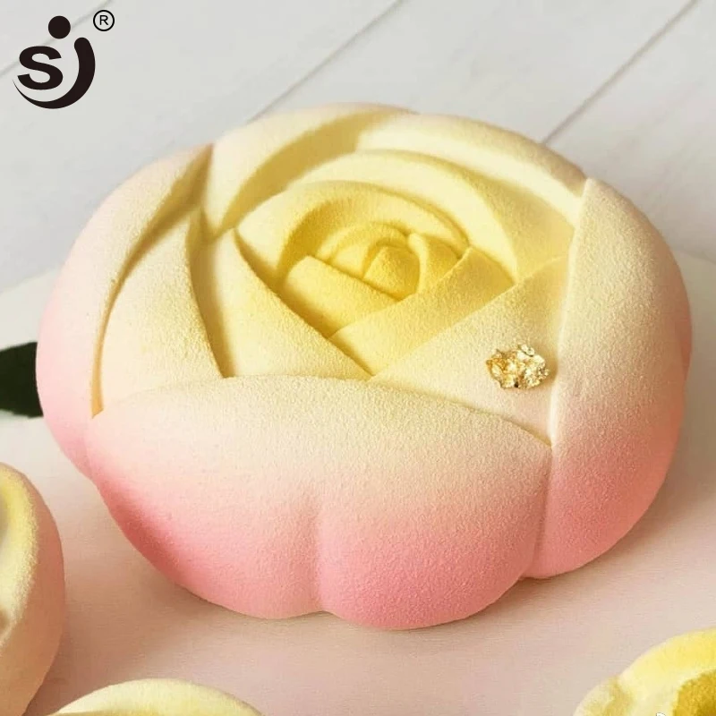 SJ 3D цветок розы Форма для торта, Мусса силиконовые формы Diy десерт западная точка украшения сковорода силиконовая форма формы для выпечки