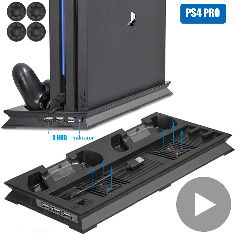 Подставка для Sony Play Station PS Playstation 4 PS4 Pro охлаждающий вентилятор аксессуары игровой