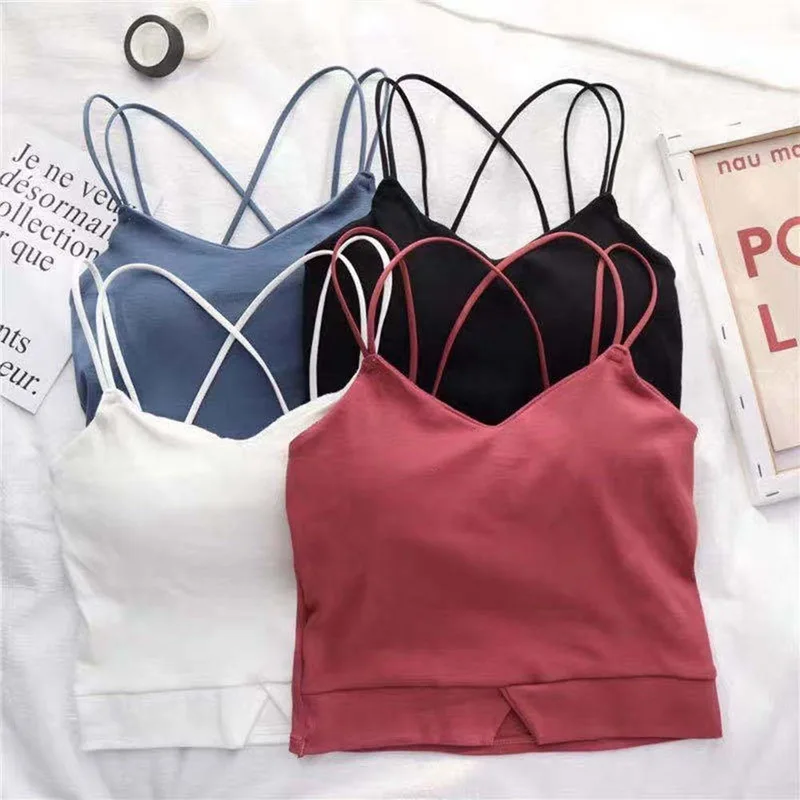 Женский дышащий Топ без рукавов с открытой спиной | Женская одежда