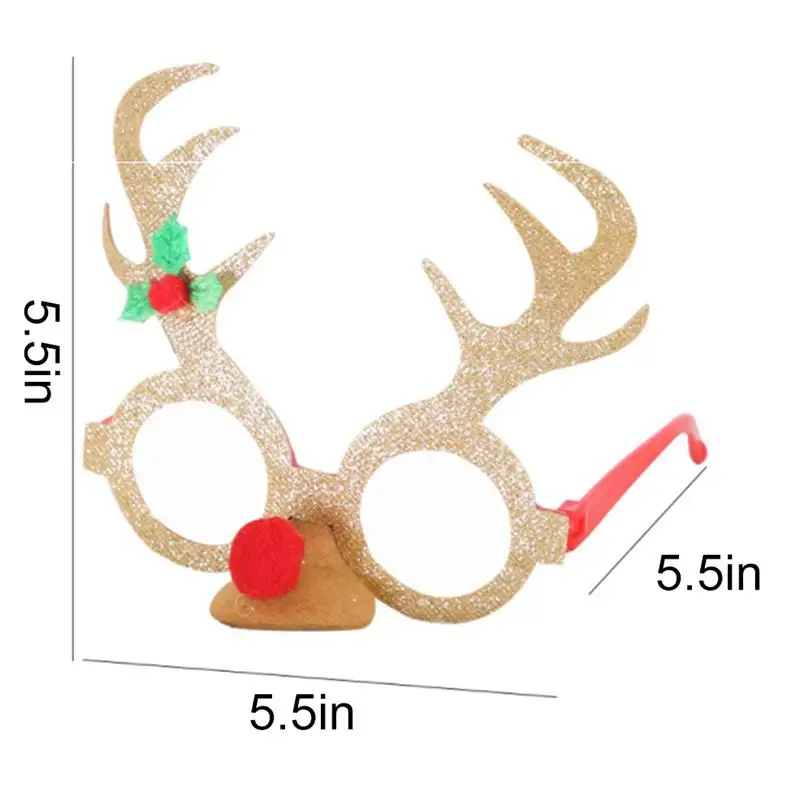 Рождественские очки новинка Длинные роговые рога для вечеринки фоторамка