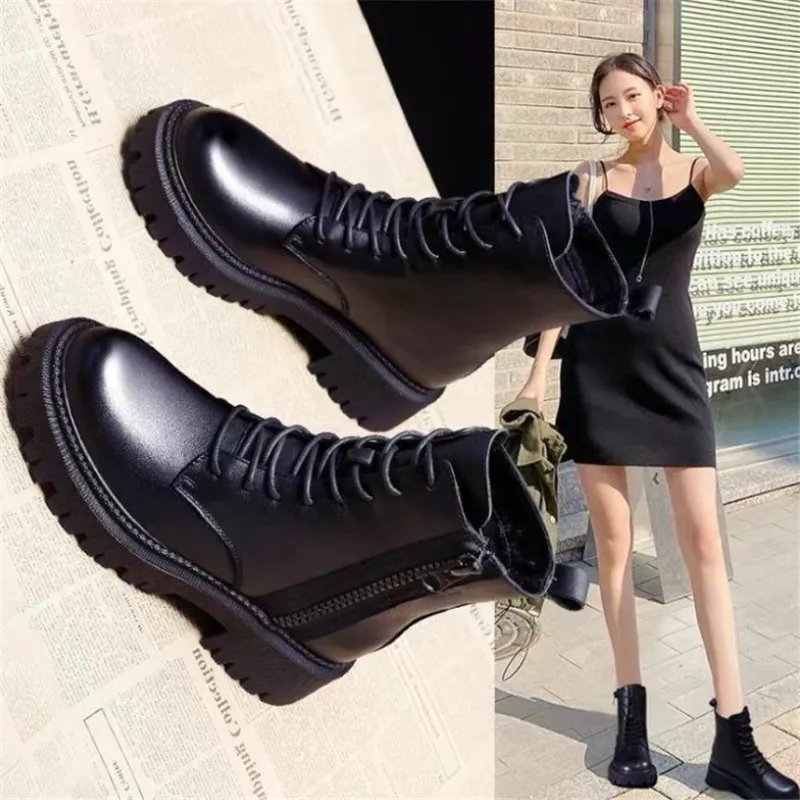 

Women's boots 2020 new women's riding boots all-match thick bottom and velvet warm women's shoes fashion casual women snow boots
