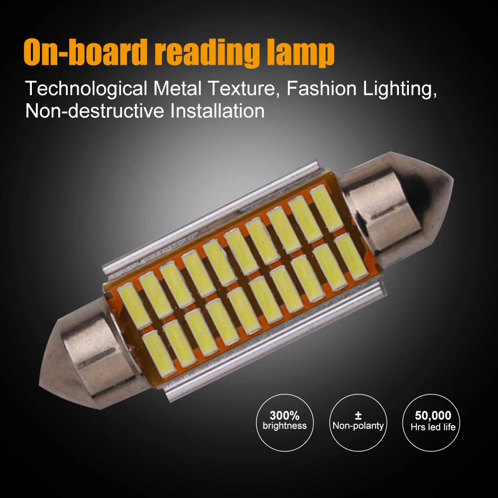 

Festoon 31mm 36mm 39mm 42mm LED Bulb C5W C10W Super Bright 4014 SMD Canbus Error Free Auto Interior Doom Lamp Car Styling Light