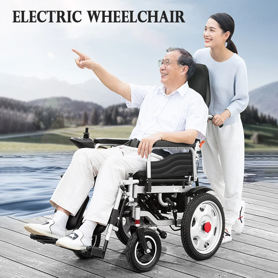 

Электрическая инвалидная коляска для инвалидов пожилой Скутер Складной умный легкий автоматический многофункциональный стул колеса