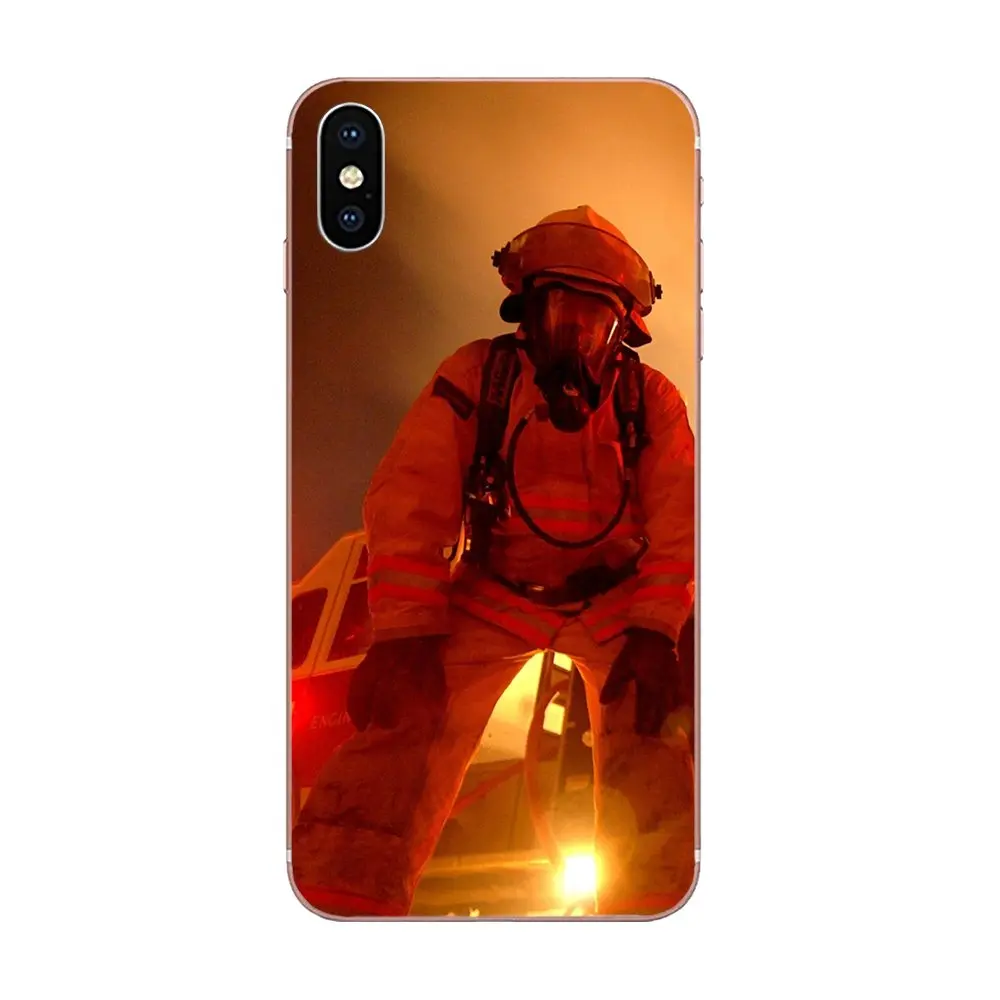 Чехол для телефона из мягкого ТПУ с рисунком ЕМТ пожарным огнем