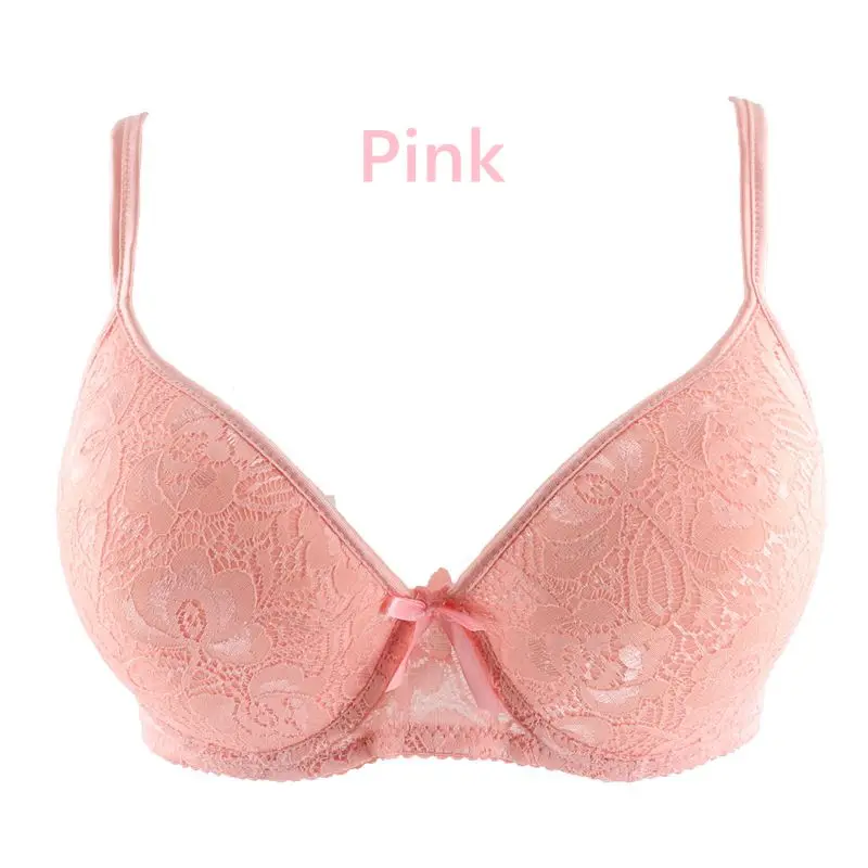 Pink Plusgalpret, сексуальный бюстгальтер пуш-ап, чашечки A, B, C, D, женский бюстгальтер размера плюс 34-50, регулируемое нижнее белье, бюстгальтеры для женщин, нижнее белье, BH Top - Цвет: Pink