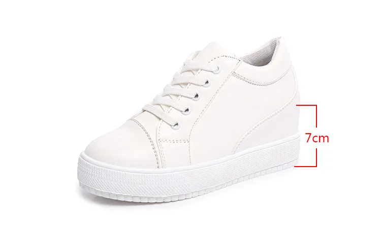 

2021 new fashion sneakers black and white platform casual all-match ladies high heels wedges LF-02