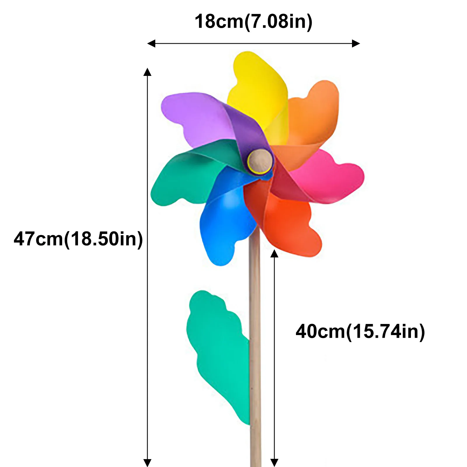 Радужная ветряная мельница ветряной Спиннер украшение для сада газона уличные
