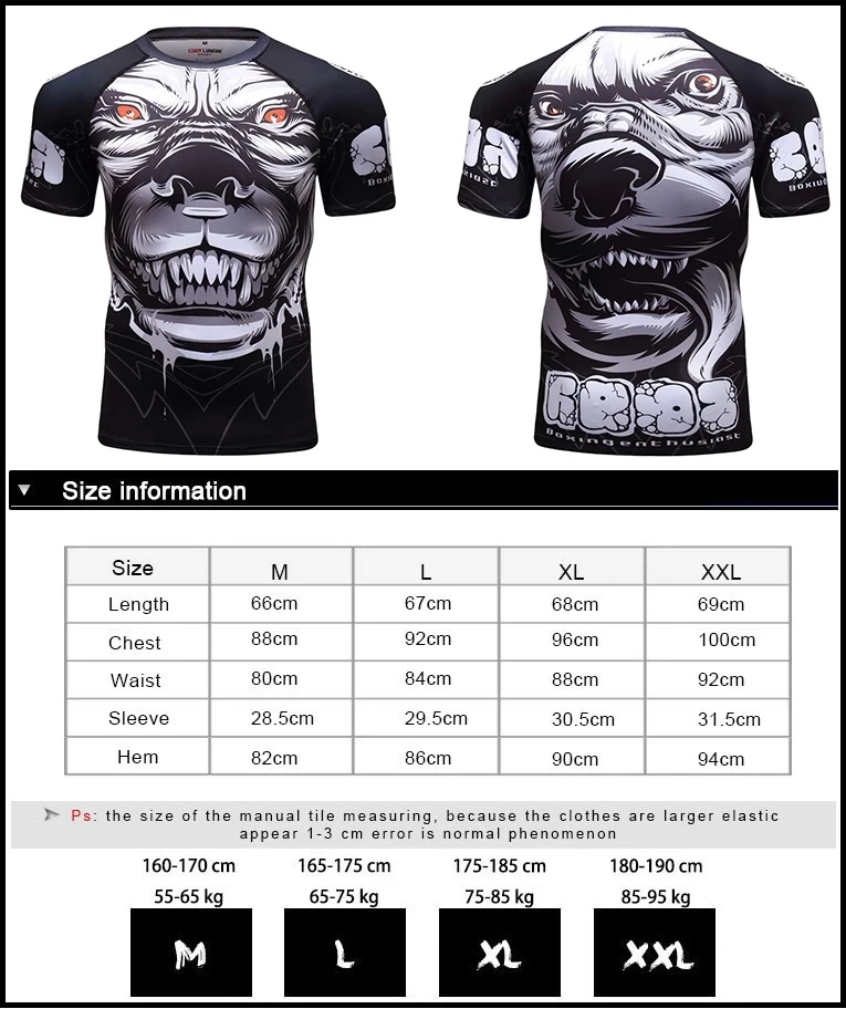 

Compression T shirt+Pants MMA Rashguard Jiu Jitsu Mens Boxing Jerseys BJJ KickBoxing Muay Thai Shorts Fitness Sportsuit clothing