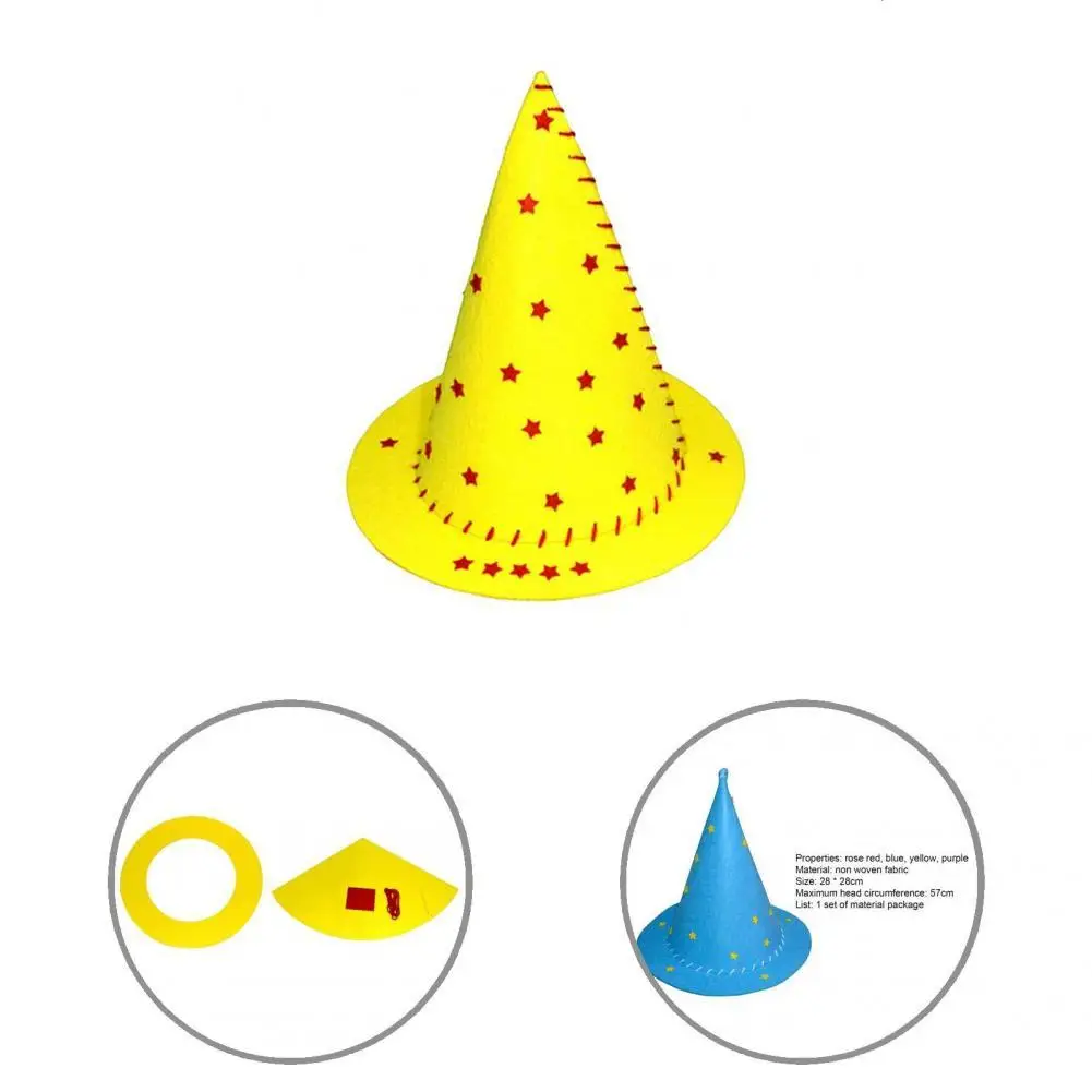 

Easy-assembled Smooth Surface Halloween Handcraft Witches Hat Kit for Child