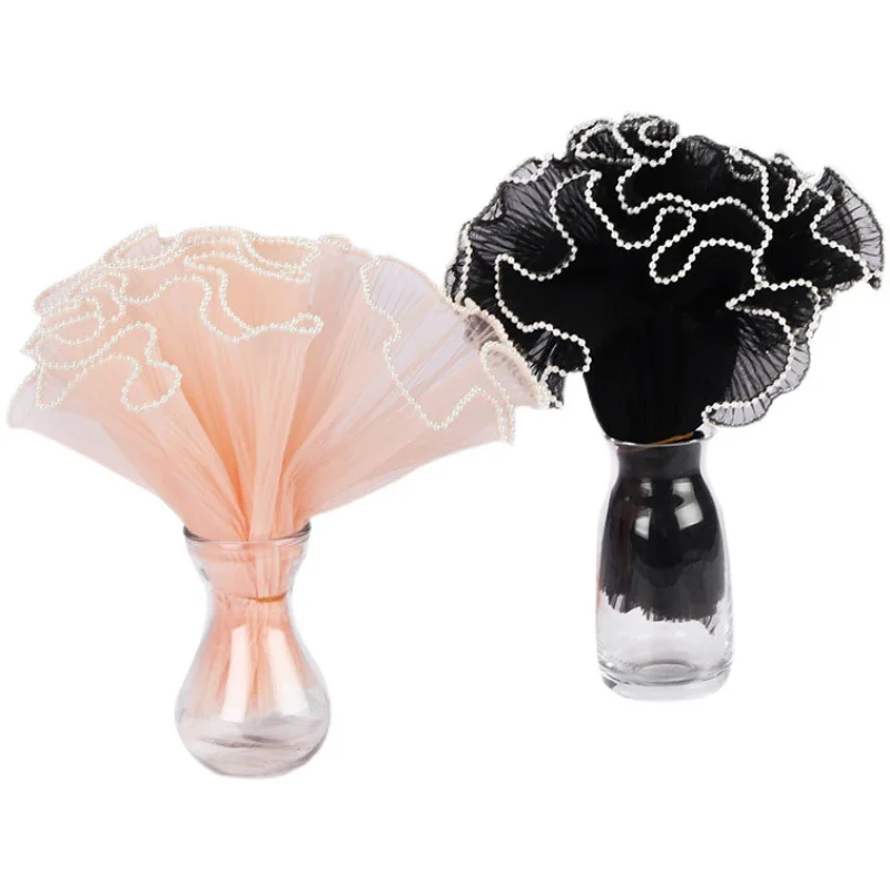 Сетка для упаковки цветов, 30 см х 5 м, нить в виде волны жемчужина, сетка для упаковки цветов, сетка для посылка тов, сетка для цветов, складная пряжа в виде листьев лотоса