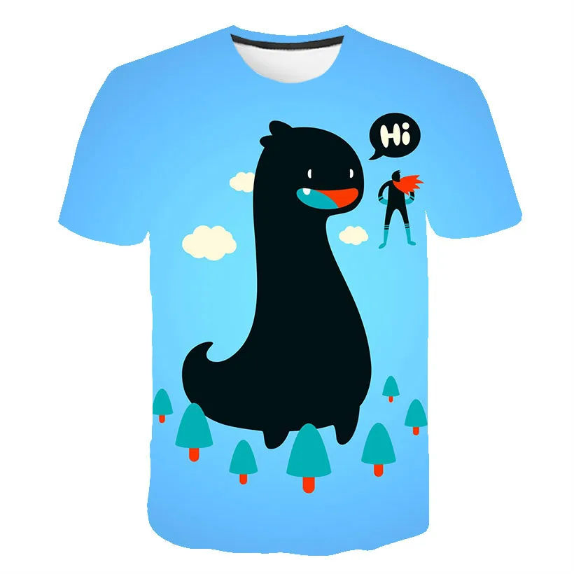 

Summer Boys and Girls 3D Animation T-shirts Cartoon Tops Shirts Fun Boys and Girls Tee Clothes