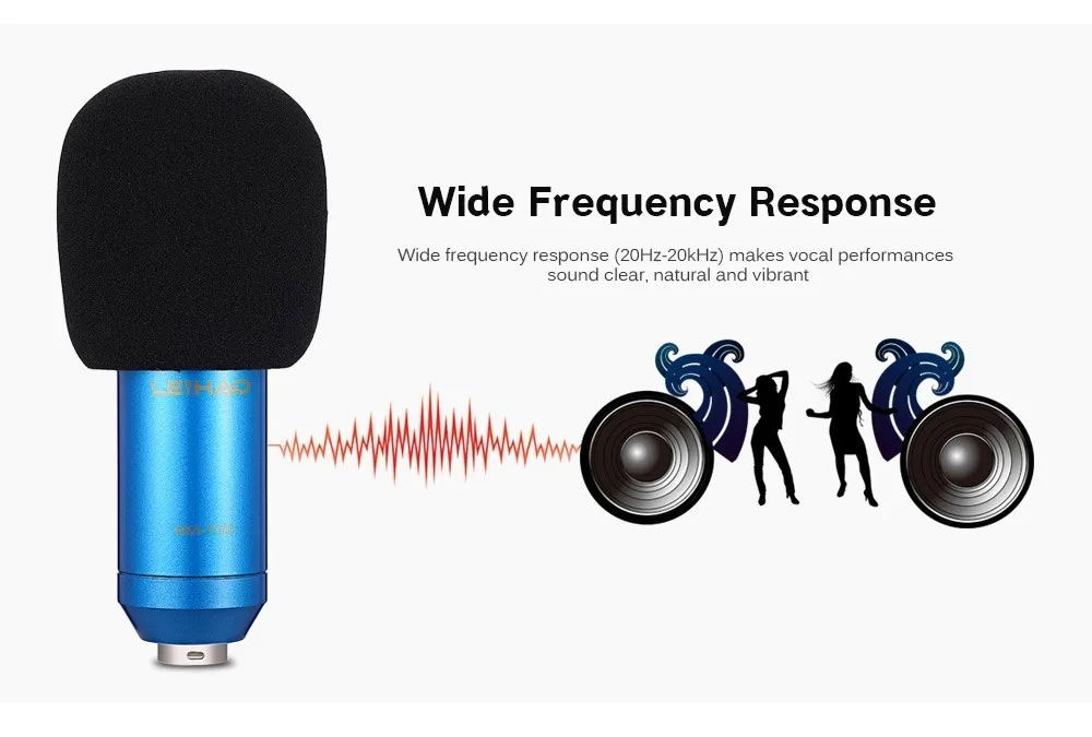 

BM 700 Professional Studio Broadcasting & Recording Microphone Set Foam Cap Singing Vocal Recording With Shock Mount Pk BM 800