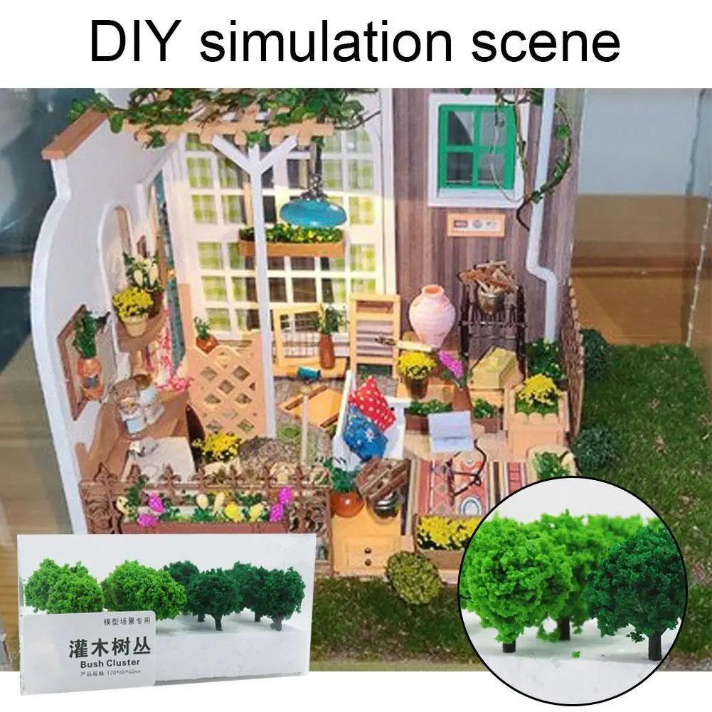 

Bushes, trees, military simulation scene, vegetation, train, railway building, sand table, landscape tree model, diy material