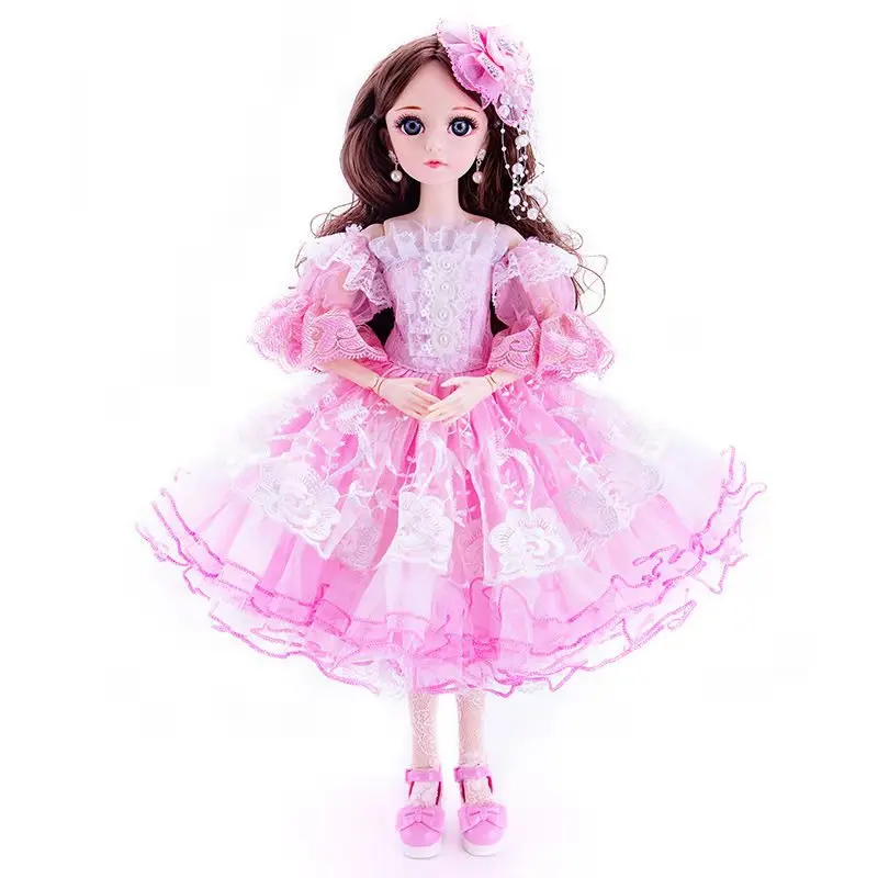 Новинка 60 см BJD куклы 3D глаза свадебное платье одежда шарнирная девушка Кукла