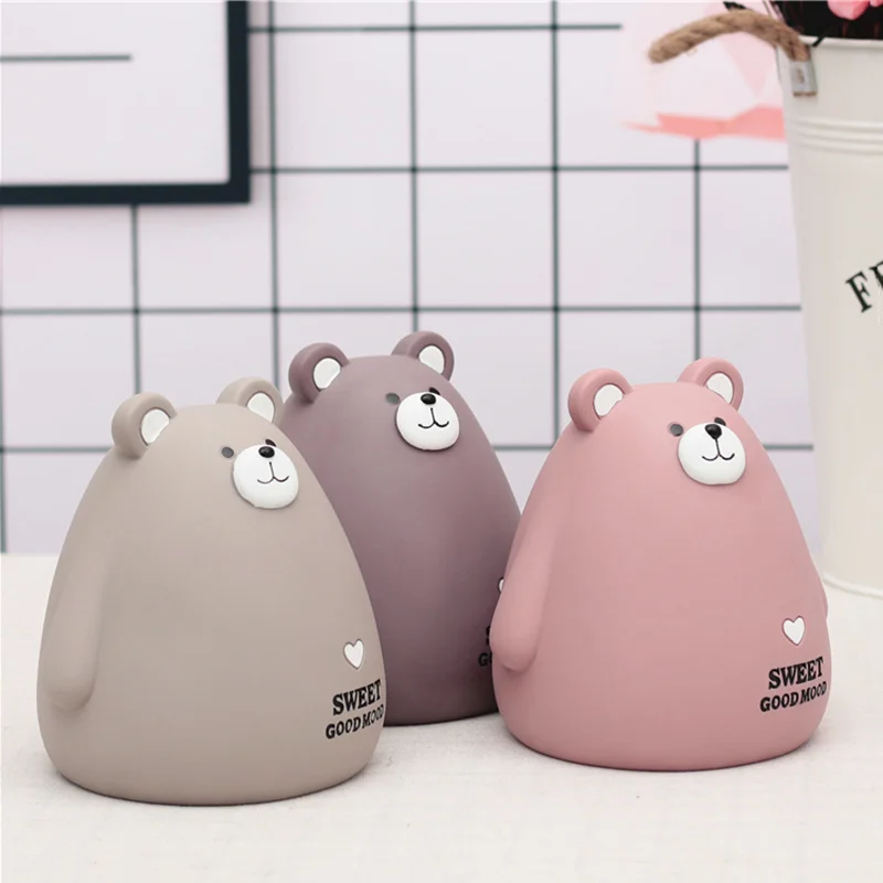 Милый медвежонок коробка для денег анти разрыв столешница орнамент Креативные