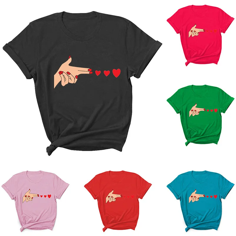 

Женская футболка с коротким рукавом и круглым вырезом, свободного покроя