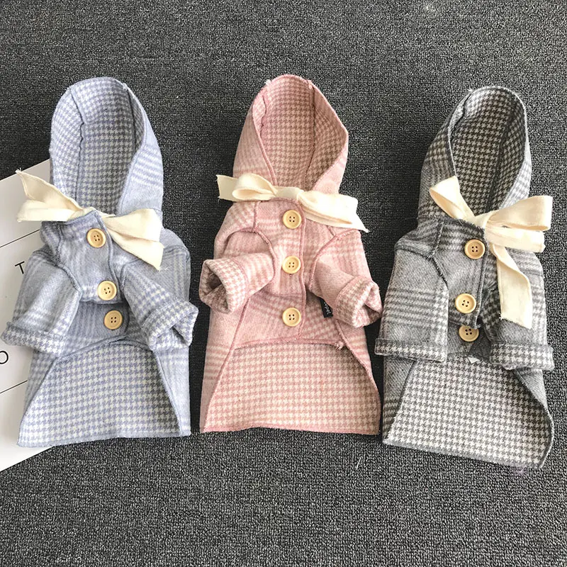 Классическая одежда для собак ветрозащитная домашних животных маленьких