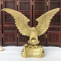 archaize brass recruit wealth big roc spread wings male eagle statue home desktop decorations crafts statue