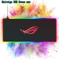 asus rogge logo mouse pad gamer cool rgb with led computer esports games speed gamer keyboard desk mat 30x6040x90cm mousepadxxl