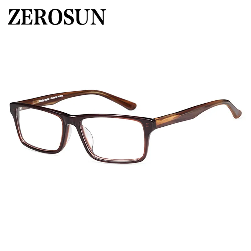 Zerosun ацетатные очки оправа для мужчин полные умник близорукость 1 61 67 анти синяя
