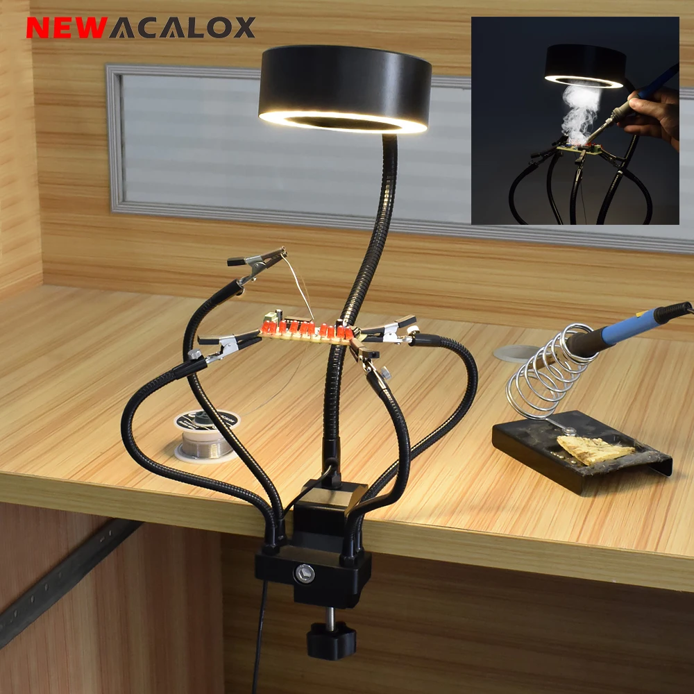 Вентилятор дымовой NEWACALOX с USB портом для пайки 50 светодисветильник светодиодный